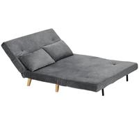 HOMCOM: Sofá cama de 2 plazas con función de cama, sofá convertible con cojines, color gris