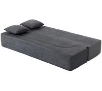 HOMCOM: Sofá cama de 2 plazas, sofá de suelo con reposabrazos, 2 cojines, diseño tipo chenilla