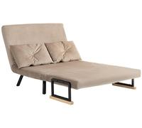 HOMCOM: Sofá cama plegable con función de cama, respaldo ajustable, color marrón claro