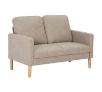 Sofá De 2 Plazas De Microfibra Homcom 130x78x85 Cm Crema
