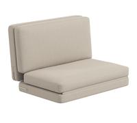 HOMCOM Sofá de Suelo plegable 2-en-1, colchón de invitados, divisible, 120 cm de ancho, Beige