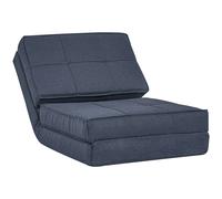 HOMCOM Sofá de Suelo, Sofá Cama Plegable, Silla de Suelo, Silla Plegable Ajustable de 5 Niveles, Sofá Cama, Sofá Cama, Sofá Individual, Azul Oscuro, 61 x 73 x 58 cm Blue 61l x 73a x 58h cm