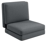 HOMCOM: Sofá modular para suelo, 3 en 1, plegable, capacidad de carga de 240 kg, sofá cama, color gris oscuro