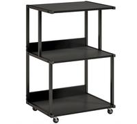 HOMCOM soporte para impresora 3 niveles con ruedas, mesa industrial metal oficina, negro. Aosom España