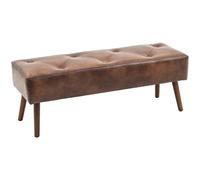 Banco HOMCOM con acolchado estilo vintage, revestimiento sintético, 114x38x42 cm, banco acolchado para bebidas