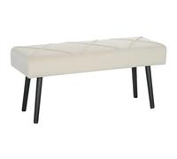 HOMCOM Taburete Pie de Cama con Pies de Acero Carga 120 kg 100x36x45 cm Crema Cream