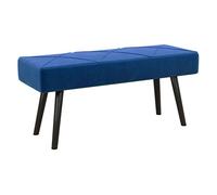 Homcom taburete pie de cama multifuncional, banco pie de cama moderno, banco dormitorio con asiento acolchado y patas de acero, carga 120 kg, para entrada, pasillo, salón, 100x36x45 cm, azul oscuro 10