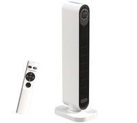 HOMCOM Termoventilador en ABS de 2000W con mando a distancia, oscilación y temporizador, 30x22x82.5 cm, Blanco