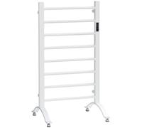 HOMCOM Toallero Eléctrico 8 Barras con Temporizador y Control de Temperatura, 50x45x80 cm, Blanco Aosom España