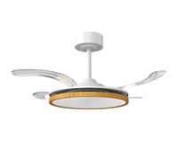 HOMCOM Ventilador de Techo con Luz LED 80 W Ø95 cm Natural