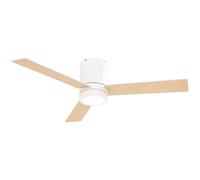 HOMCOM Ventilador de Techo con Luz LED Motor AC 48W 112x112x25 cm Blanco