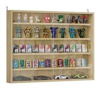 HOMCOM Vitrina Expositora para Colecciones 80x9,5x60 cm Roble