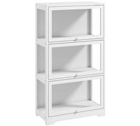 HOMCOM Vitrina Expositora para Colecciones de 3 Niveles con Puertas Abatibles de Acrílico para Figuras 59x30x106 cm Blanco Aosom España