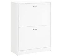 HomCom Zapatero moderno de entrada con 2 cajones y estantes ajustables 60x24x80 cm Blanco