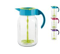 Home 7861300 Jarra con tapón y agitador de espíritu, cristal, multicolor, 1,8 l, Glass
