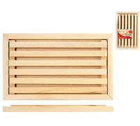 Home 8003512678646 - Tabla de Cortar de Madera con grícula, Beige, 39 x 23 x 3 cm