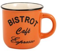 Home Bistrot Juego Tazas Café Sin Plato, Stone Ware, Multicolor, 6 Unidad