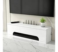 Home Caja Router WiFi for Pared,Caja Almacenamiento,Router Estantería de TV Cable Ocultar Organizador(White,80cm/31.5in)