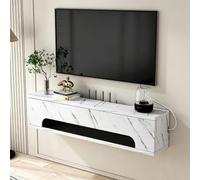 Home Caja Router WiFi for Pared,Caja Almacenamiento,Router Estantería de TV Cable Ocultar Organizador(White 2,80cm/31.5in)