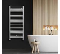 Home Care Commerce Radiador de baño decorativo de aluminio, 900 x 432 mm, color blanco brillante