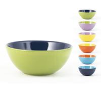 HOME - Cuenco de desayuno “Samba”, cerámica de colores vivos, envío aleatorio, apto para lavavajillas y microondas, 780 ml