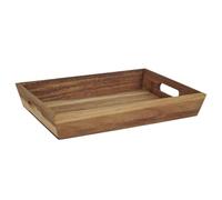 HOME DECO FACTORY Bandeja de Acacia con Asas Ergonómicas 32x23 cm Marrón | Madera de acacia, bandeja, asas ergonómicas, 32x23 cm, servir comidas y bebidas, servicio de mesa, marrón