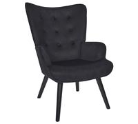 HOME DECO FACTORY, HD0364, Salón Giulia Negro, Salón Edición, Muebles, Sofá y Sillón, 68x96x75 cm, Altura Asiento 43 cm