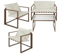 Home Deco Factory Conjunto de muebles de jardín 4 piezas Cagliari