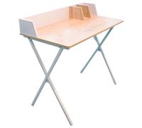 HOME DECO FACTORY - HD6423, Escritorio Brice Blanco, Mesa de Trabajo Moderna y Funcional para Teletrabajo, Diseño Elegante, Dimensiones 84 x 90 x 50 cm, Color Blanco