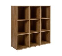 HOME DECO FACTORY - Estantería Modular Forest con 9 Cubos - Mueble de Madera Aglomerada para Organización Versátil en Salón y Oficina - Máxima Capacidad - Marrón
