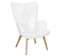 HOME DECO FACTORY - HD0060 Sillón Helsinki Patchwork - Mobiliario de Asiento - Sofá y Sillón - 65 x 100 x 74 cm - Altura del Asiento 24 cm - Color Blanco Beige Marrón