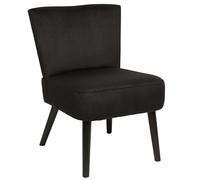 HOME DECO FACTORY - HD0070 Sillón Orejero Giulia - Edición Lounge - Asiento Cómodo - Dimensiones 55 x 76 x 63 cm - Altura del Asiento 45 cm - Color Negro