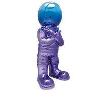 HOME DECO FACTORY - HD0106 Figura de Astronauta Electrochapada H33 cm, Estatua Decorativa Multicolor, Diseño Moderno y Único, Perfecta como Regalo para Interiores