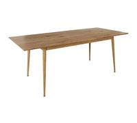 HOME DECO FACTORY - HD0169, Mesa Extensible Moderna para 4 a 6 Personas, Diseño Elegante en Madera MDF, Fácil de Limpiar, Ideal para Salón o Comedor, Dimensiones 210x90x75 cm, Color Natural