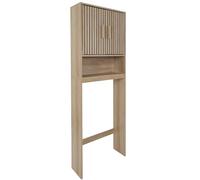 HOME DECO FACTORY - HD0223, Mueble WC, Modelo Klaus, Colección Natural Crush, Mobiliario, Mueble de Baño, Mueble para Aseo, 60 x 166 x 20 cm, Marrón