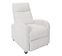 HOME DECO FACTORY - HD0346, Sillón Acanalado Beige 3 Posiciones Ajustables, Confort Óptimo, Diseño Moderno, Ideal para Salón o Dormitorio, Dimensiones 69x100x95 cm, Altura del Asiento 43 cm
