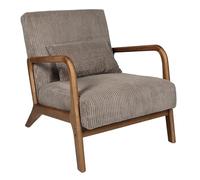 Home Deco Factory, HD0348, Salón Cotele Scott Taupe, Softness, Muebles, Sofá y Sillón, 64,5x75x83,5 cm, Altura del Asiento 43 cm, Gris Pardo, Metal, marrón