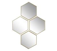 HOME DECO FACTORY - HD0459, Espejo Decorativo Rombo Dorado, Diseño Geométrico Moderno, Acabado de Lujo, Versátil para Salón o Dormitorio, Fácil de Instalar, Dimensiones Ideales, 60x40 cm