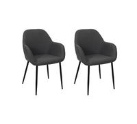 HOME DECO FACTORY - HD0481, Conjunto de 2 Sillones Contemporáneos Grises, Diseño Elegante y Cómodo, Ideales para Salón o Comedor, Dimensiones: 59x85x557 cm, Color: Gris