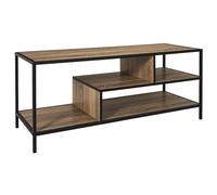 HOME DECO FACTORY - HD0485, Banco TV Edison Diseño Moderno y Elegante, Almacenamiento Optimizado, Sólido y Versátil, Fácil de Montar - Dimensiones: 110x45x40 cm, Color Marrón Negro