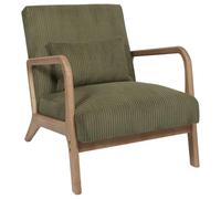 HOME DECO FACTORY, HD0531, Sillón de Salón Moderno de Terciopelo Verde, diseño ergonómico para un Confort óptimo, Ideal para Relajarse y Leer, Dimensiones 64,5 x 75 x 83 cm, Color Verde