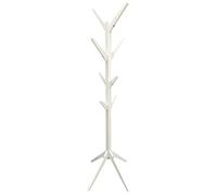 HOME DECO FACTORY - HD6192 Perchero Árbol de Bambú con 8 Ganchos - Diseño Contemporáneo para Entrada o Dormitorio - Dimensiones 178 cm - Color Blanco
