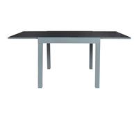 HOME DECO FACTORY - HDO0287, Mesa de Jardín Extensible Modelo Haria, Mesa de Salón de Jardín, Mobiliario, Mobiliario de Exterior, Mesa de Exterior, 80x75x80 cm, Gris