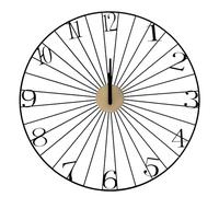 HOME DECO FACTORY - HO2922 Reloj de Pared de Metal Negro - Diseñado para Decoración Interior - Diseño Moderno - Dimensiones 50 x 2 x 50 cm - Idea de Regalo