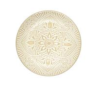 HOME DECO FACTORY - KA0455, Plato Elegante de Cerámica Beige, Diseñado para Todas Las Comidas, Resistente y Fácil de Mantener, para Servir Platos y Postres, D27 cm, Beige