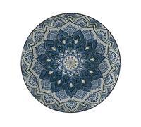 HOME DECO FACTORY - KA0664, Juego de Vajilla 12 Piezas Mandala Azul, Diseño Elegante y Versátil, Fácil de Mantener, Duradero, Ideal para Todas Las Ocasiones - Tamaño: 26,8 cm, Color: Azul
