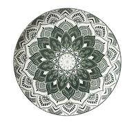 HOME DECO FACTORY - KA0665, Juego de Vajilla 12 Piezas Mandala Verde, Diseño Elegante y Duradero, Todas Las Ocasiones, Fácil de Mantener, Tamaño: 12 Piezas, Color: Verde
