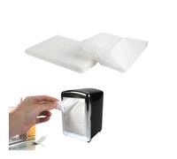 HOME DECO FACTORY - KA1210 Servilletas de Papel para Dispensador - Paquete de 100 - Diseñadas para Degustación y Cocina - Dimensiones 8 x 12,5 x 0,2 cm - Color Blanco