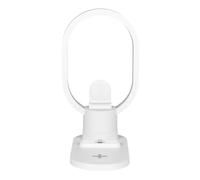 HOME DECO FACTORY - LA0024, Lámpara LED 3 en 1 con Cargador por Inducción y Puerto USB-C, Diseño Moderno y Elegante, Iluminación Suave para Dormitorio u Oficina, Tamaño: 30 cm, Color: Blanco