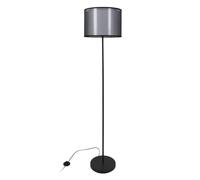 HOME DECO FACTORY - LA0066 Lámpara de Pie Doble Pantalla M1 - Iluminación Moderna - Diseño Contemporáneo - para Salón u Oficina - Materiales Resistentes - Negro - Altura 1,80 m